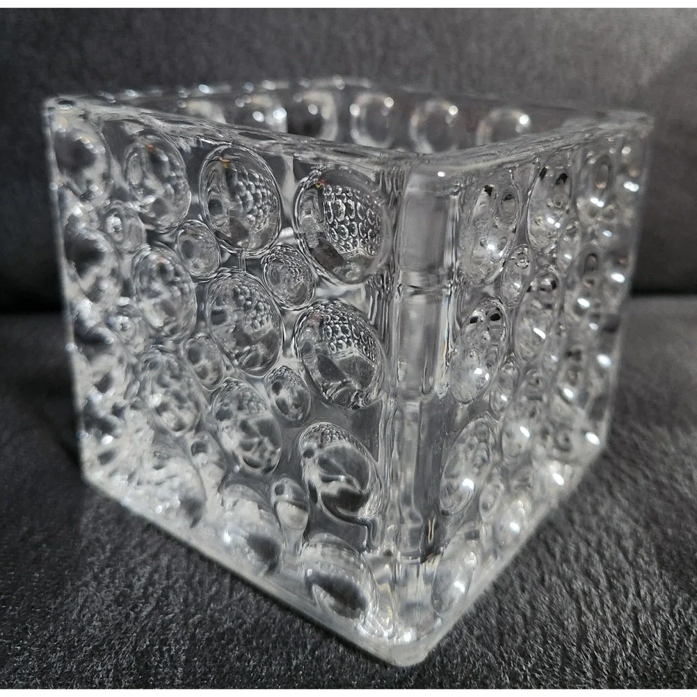 Villeroy and Boch Crystal Votive Candle Holder Reflections Square Hobnail